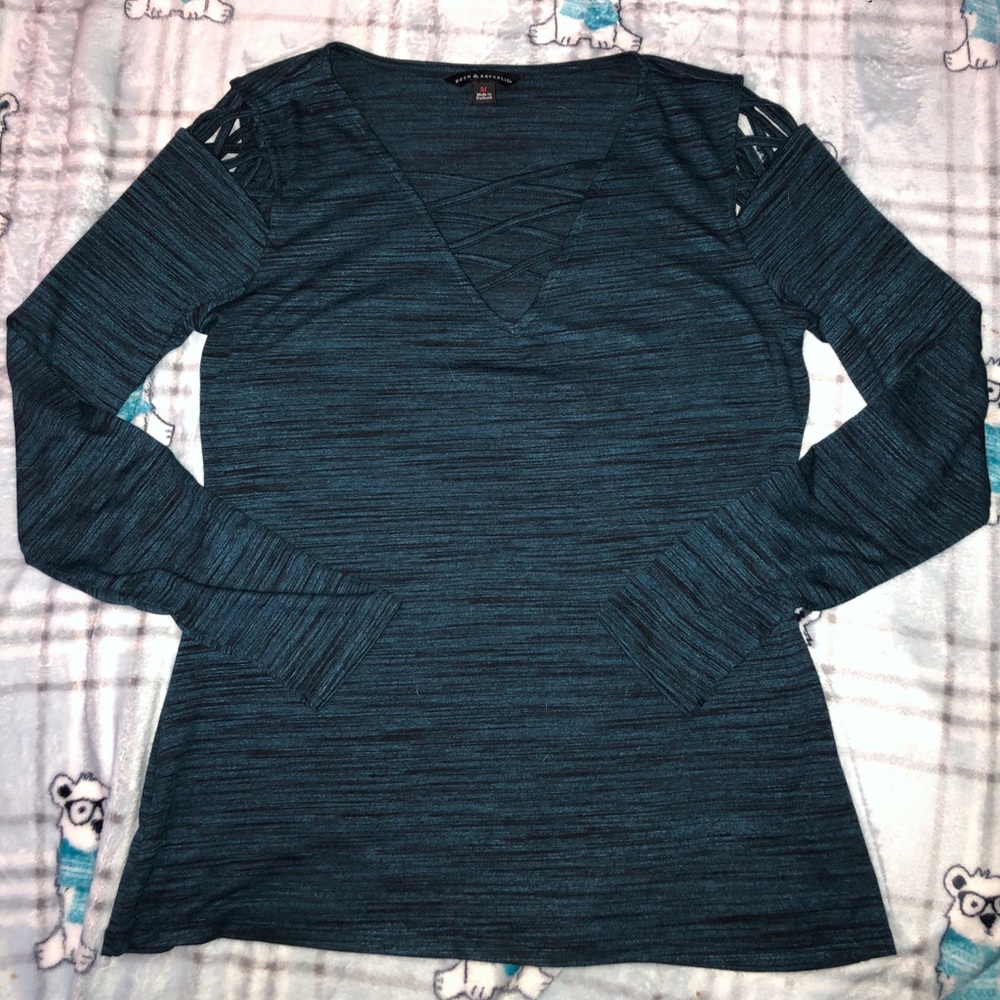 Blue Long-Sleeve T-shirt